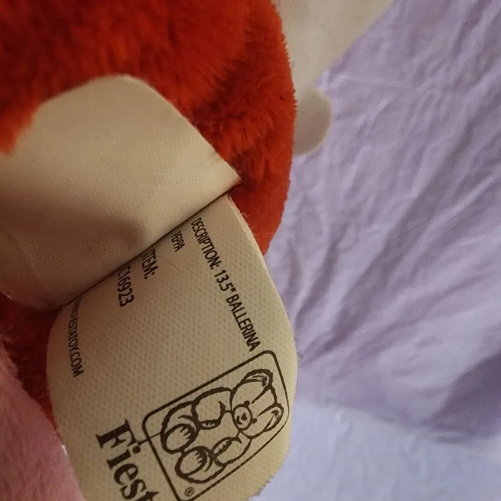 Vintage Peppa Pig 13.5 Inch Ballerina Character Plush 2003
